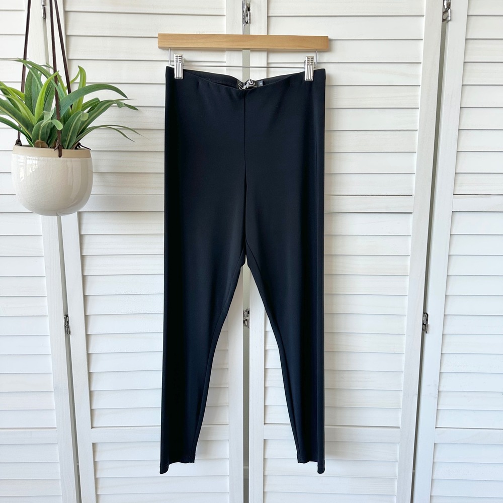 Sympli Black Leggings Stretch Pull On Pants Made in Canada Womens Size 6